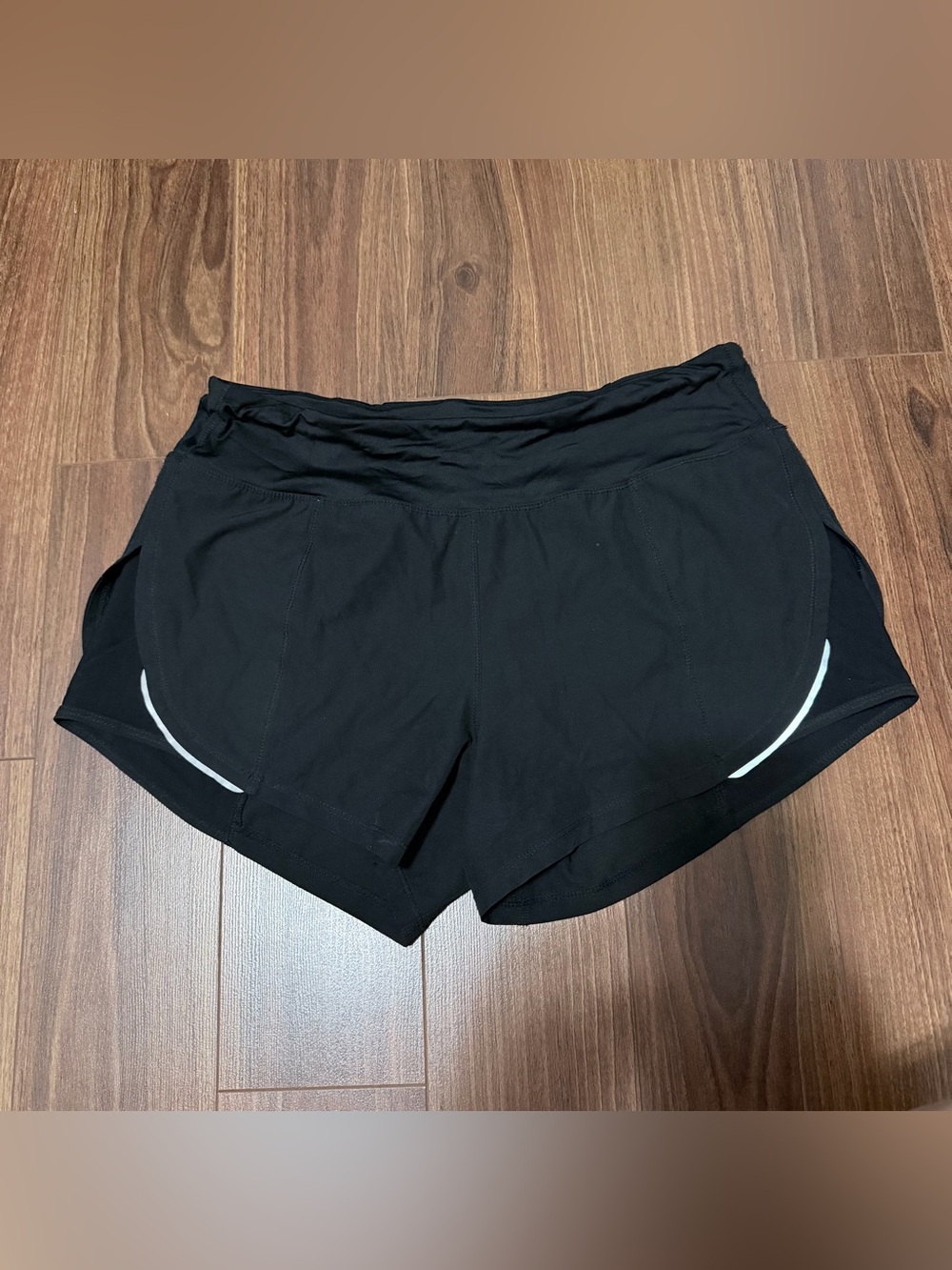 ZYIA Black Women's Athletic Shorts with Reflective Trim